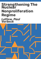 Strengthening_the_nuclear_nonproliferation_regime