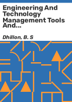 Engineering_and_technology_management_tools_and_applications