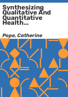 Synthesizing_qualitative_and_quantitative_health_evidence