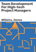 Team_development_for_high-tech_project_managers
